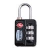 South Main Hardware TSA-Accepted Resettable Luggage Lock, Black