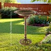 JBEIY 28 Inch Birdbaths for Outdoors Solar Powered, Large Bird