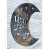 Top Brass Metal Crescent Moon Wall Decor Art - I