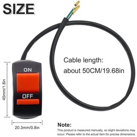 DAOKAI Motorcycle Link Switch 22mm 12-80V 7/8'' Universal Motorcycle Tuning Part Handle Switch On/Off Handle Knob LED Headlights for Motorcycle Electric Car Accessories - Pack of 2