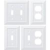 Franklin Brass Classic Beadboard (1-Pack) Decorative Light Switch Cover Pure