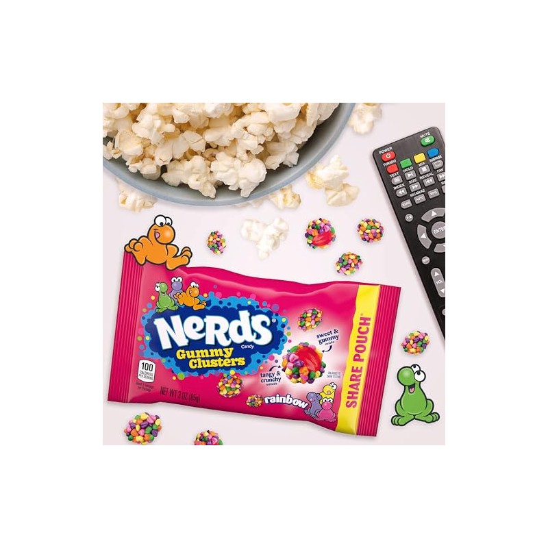 Nerds Gummy Clusters Share Pack 85g (3oz)(Very Berry-2 & Rainbow-2)|