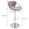 Vogue Furniture Direct Fabric Adjustable Bar Stools, Swivel Airlift Barstools