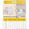 Caianwin Pack of 10 Flange Nuts M10 Nuts DIN 6926
