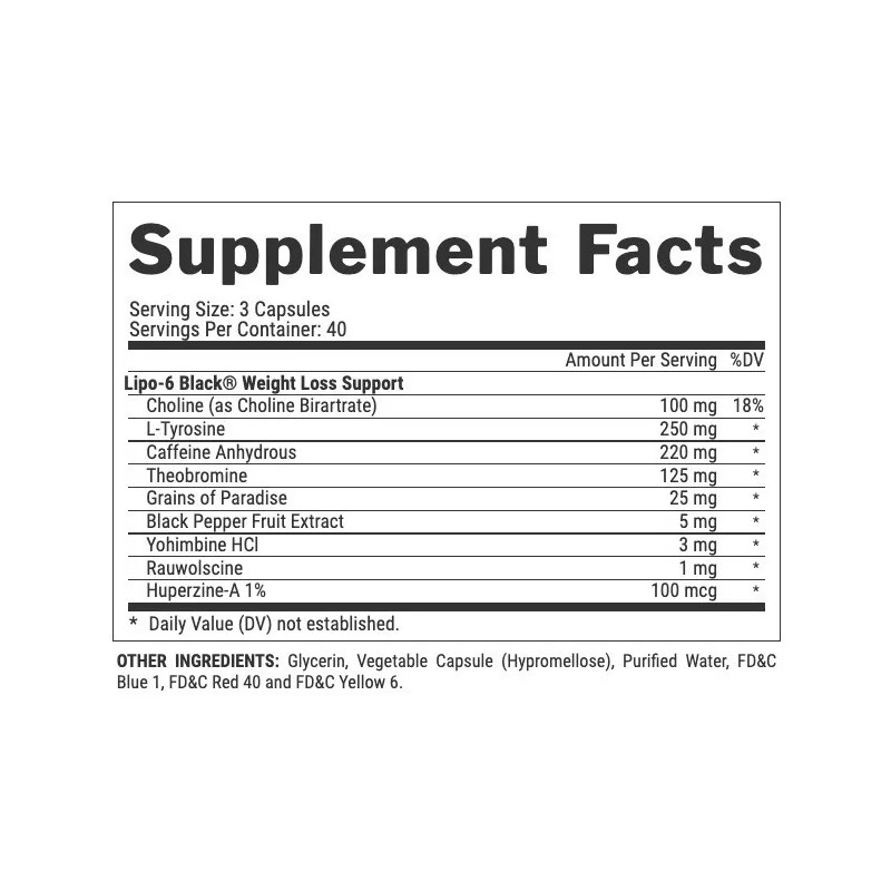 Pre Entreno Termogénico Nutrex Research Lipo 6 Black 120 Capsulas