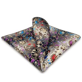 shlax&wing Men s Pocket Square Floral Wedding, L, Multicoloured