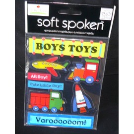 Me & My Big Ideas Soft Spoken Themed Embellishments, Ellen Krans Boys Toys