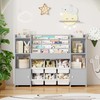 FINETONES Toy Storage Organizer with 6 Toy Bins, Toy Organizer