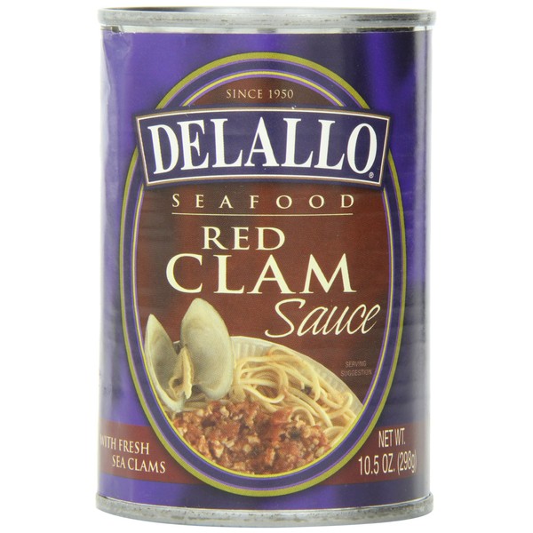 DeLallo Red Clam Sauce, 10.5-Ounce Cans (Pack of 12)