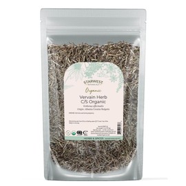 Starwest Botanicals Organic Vervain Herb - Dried Loose Leaf Herb for Tea, Herbal Blends, & Natural Wellness, Cut & Sifted, Certified Kosher, Non-GMO - 4 oz Pouch