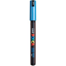 uni-ball Posca Ultra Fine Bullet Tip Marker - Metallic Blue