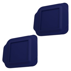Replacement Lid fits Pyrex 2-Quart 8" x 8" Glass Baking Dish #222, Compatible with Lid #222-PC, Food Storage Container Cover with Flush Tab Handles (2-Pack, Navy)