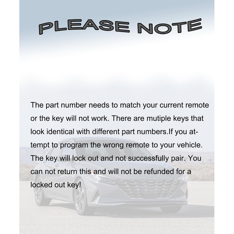 Smart Key Fob for Hyundai Azera 2015-2017, YIKEBALOG 4 Button