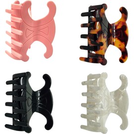 Pinzas para el cabello de acetato de mariposa duraderas de primera calidad, pinza para el cabello Celine, paquete de 4 pinzas para el cabello de acetato de tamaño mediano con sujeción segura, p