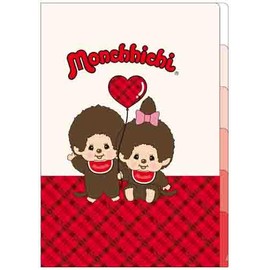 Sun-Star Stationery S2174707 Monchich Goods, Clear File, A4 Size, 5 Pockets, Pair