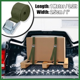 Motoforti 4pcs 3.3ft Car Cargo Tie Down Straps with Cam Lock Buckle Army Green Long-lasting