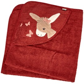Sterntaler Emmily Hooded Bath Towel 80 x 80 cm Red