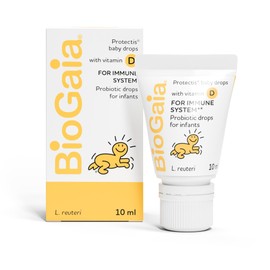 BioGaia BIOGAIA Protectis Baby Drops with Vitamin D | Lactobacillus Reuteri Probiotic Supplement for Newborns, Infants & Babies | for Digestive and Immune System, Helps Relieve Tummy Gas and Discomfort