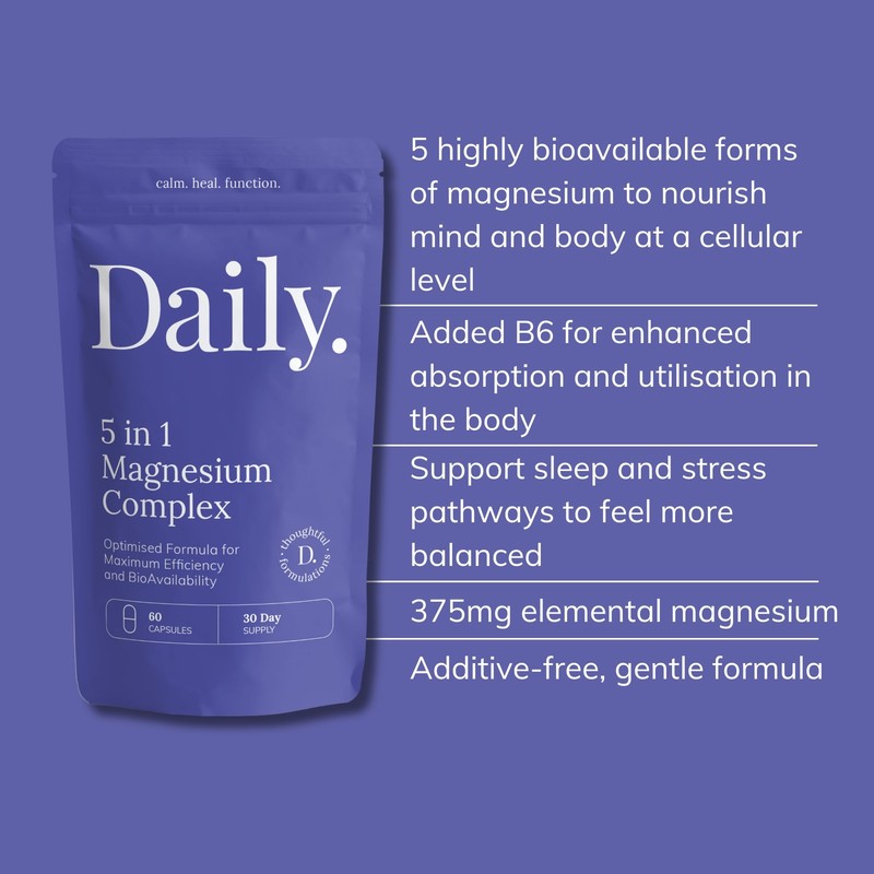 Magnesium Glycinate 5-in-1 Complex - 1546mg Supplement with Real Bisglycinate,