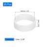 uxcell 20Pcs Silicone Rubber Bands, 20x7mm Rubber Bands Rings Cable