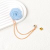 Rose Lapel Pin Tassel Chain Brooch Suit Flower Pins for