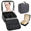SLUMAZI Travel Makeup Bag with LED Mirror with 3 Lighted