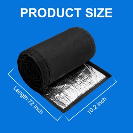 3-Layer HVAC Copper Pipe Insulation Cover with Heat-Resistant Wrap for Ac Copper Lines, 72x10.2 Inch 600d Oxford Straps, Flexible Sleeve for Central Air Conditioning