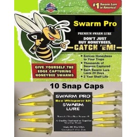 Rent A Hive Bee Rescue 10 pack Swarm Pro Snap Caps honeybee scent beehive hive bait beekeeper # 1 USA.