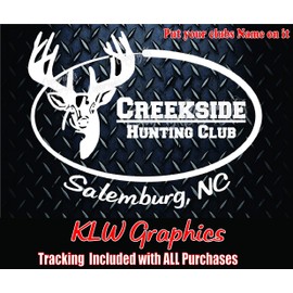 Custom Hunting Club Vinyl Decal Sticker Deer Car Diesel Truck 4x4 Funny Bow Camo