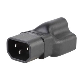 Tekit C14 to 5-15R/5-20R Comb AC Power Adapter,2-IN-1 IEC320 C14 15Amp to T Blade 20Amp AC Cable Converter, IEC 3Pole C14 Plug to USA Female Nema 5-15R & 5-20R Power adaptor (C14 to 5-15/20R)