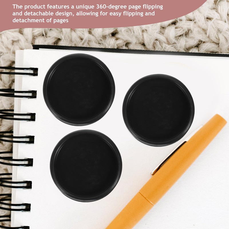DIYEAH Pack of 55 Black Plastic Discbound Discs for Loose