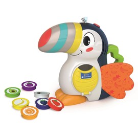 Clementoni- Talking Toucan: Interactive Toy with Lights & Sounds, Teaching Little Ones Fruit and Colours (12+ Months)
