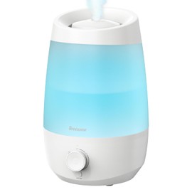 BREEZOME Humidifiers for Bedroom, 2.5L Humidifiers for home, 250ml/h Mist Output, 25hrs Essential Oil Diffuser, Auto Shut-Off, 25dB Ultra-Quiet Operation for Nurseries and Indoor Plants, White