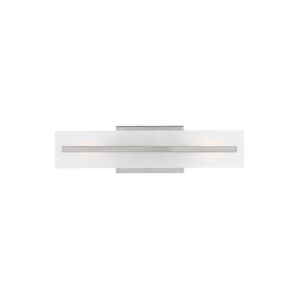 TIELLA Northcross 17.875 in. Small 2-Light Brushed Nickel Vanity Light