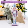 Christmas Nutcracker: Purple Christmas Nutcracker Figure, 25cm Nutcracker Christmas Decorations,