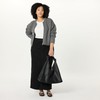 The Drop Rylie Maxi Denim Skirt with Front Slit Skirt,