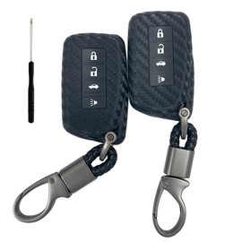 REPROTECTING Silicone Rubber Carbon Fiber Key Fob Cover Compatible with 2013-2021 Lexus ES300h ES350 GS350 GS450h IS200t IS300 IS350 LX570 NX200t NX300h RC350 RX350 RX450h