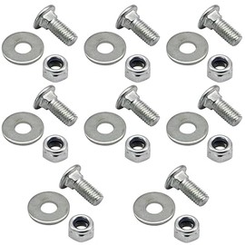 8 Pcs 784-5581A Shave Plate Scraper Bar Carriage Bolts Nuts Fits MTD Shave Plate Scraper Bar 790-00120-0637 784-5581A-0637 712-3010 736-0242 710-0260 (5/16-18) 5/8"