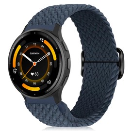 MokaZii 22mm Bands for Garmin Venu 3/Garmin Venu 2/Garmin vivoactive 4/Garmin Active Replacement Band Braided Band Replacement Strap Adjustable Nylon Elastic Flexible Compatible Garmin Forerunner