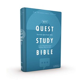 NIV, Quest Study Bible, Hardcover, Blue, Comfort Print: The Only Q and A Study Bible