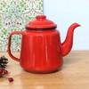 Enamel Teapot with Handle & Lid 14cm, 1.5L Traditional Serving