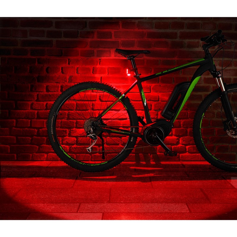 Fischer Twin Rear Light For Bicycle with Innovative 360° Ground