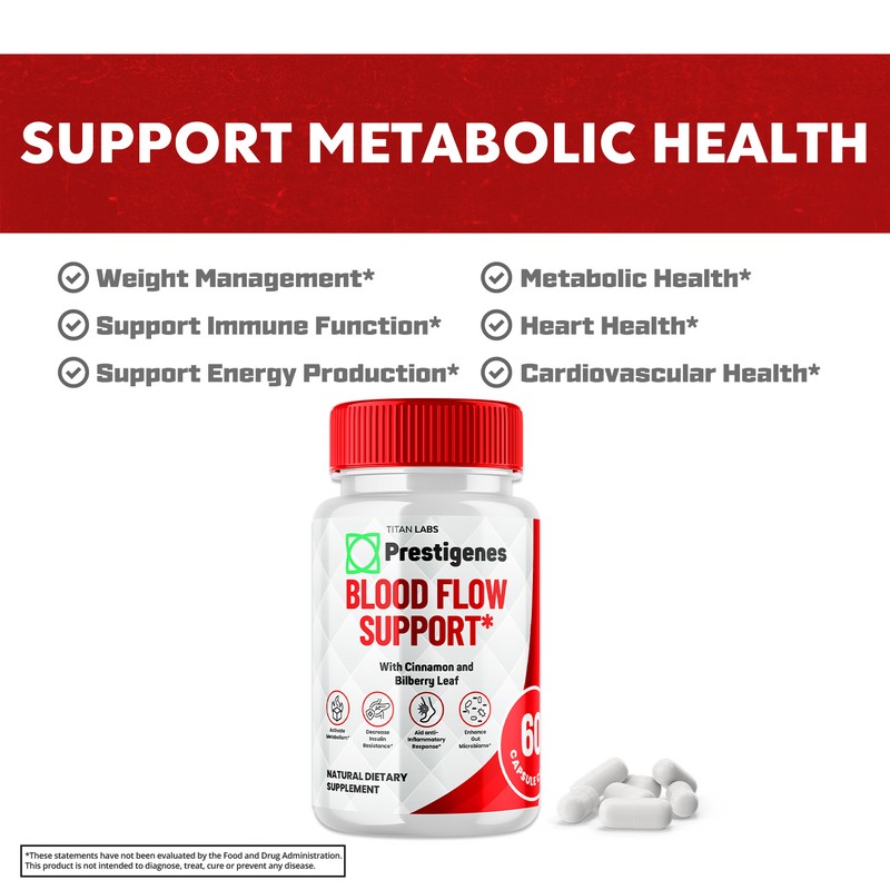 Titan Labs Prestigenes Blood Flow Support - Enhance Circulation and