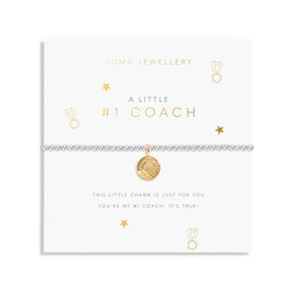 Joma Jewellery A LITTLE | NUMBER ONE COACH | Silver & Gold Plated | Bracelet | 17.5cm stretch