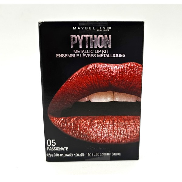 Maybelline Lip Studio Python Metallic Lip Kit, #05 Passionate. New