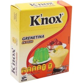 Knox Grenetina para Gelatina en Polvo Natural Sin Sabor 2 Pack - cada caja contiene 4 sobres individuales de 7gr