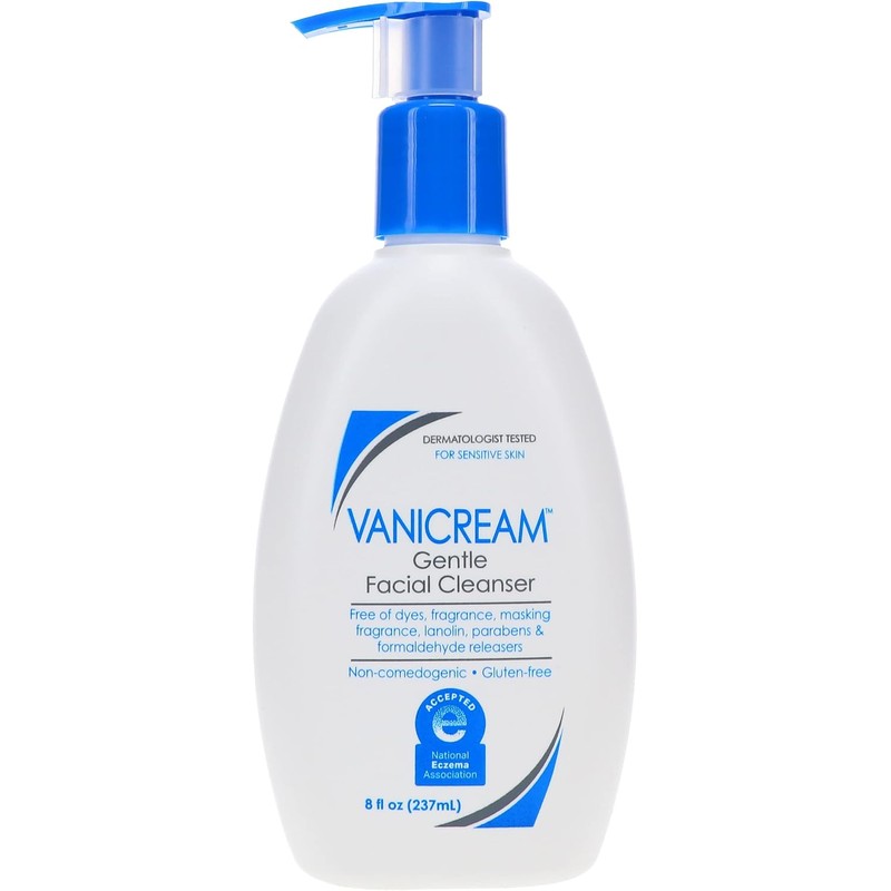 Vanicream Gentle Facial Cleanser for Sensitive Skin with Pump Dispenser,