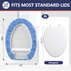 Baahrnom Microfiber Elongated Toilet Seat Cover 19.5"x 15" Machine Washable