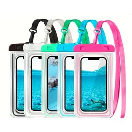 Waterproof Phone Pouch, Set of 5, Adjustable Neck Strap