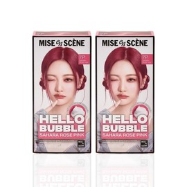 Mise-en-sc?ne New Hello Bubble 7P Sahara Rose Pink x2 Self-Hair Dye / 미쟝센 뉴 헬로버블 7P 사하라로즈핑크 x2개 셀프염색약